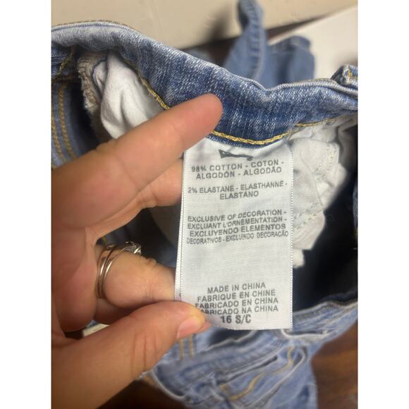 Levi’s Perfectly Slimming Straight Leg Jeans Size 16 Light Wash Stretch Denim - Picture 6 of 7